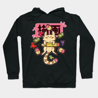 artist cat Hoodie